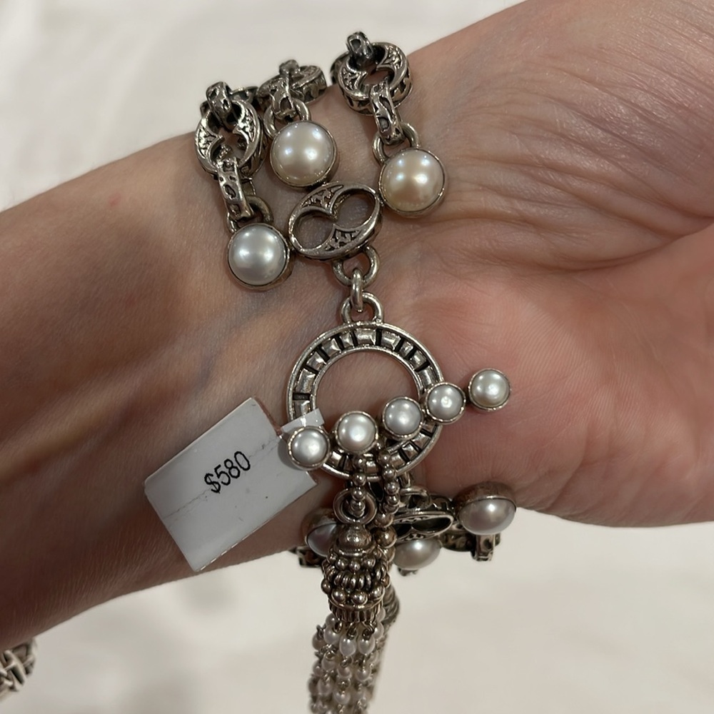 Mars & Valentine Sterling and Pearl Tassel Bracelet *Price Firm* - Picture 4 of 13